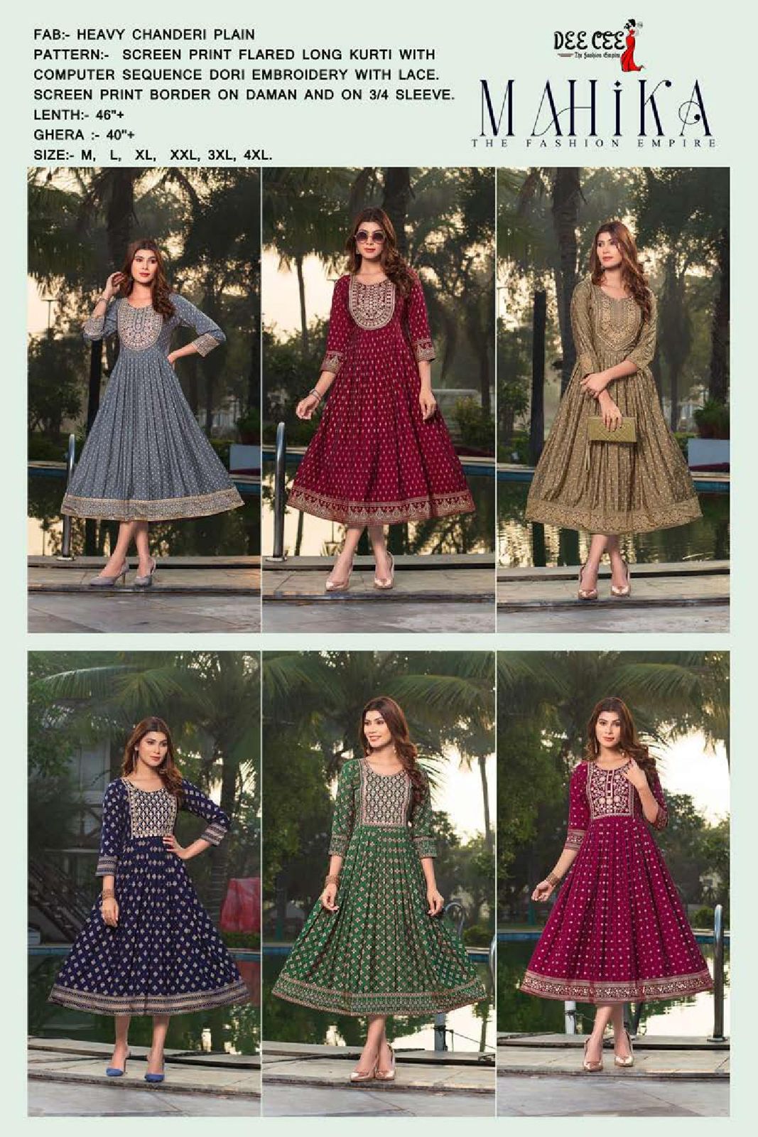 Deecee By Mahika Heavy Chanderi Printed Kurtis Catalog